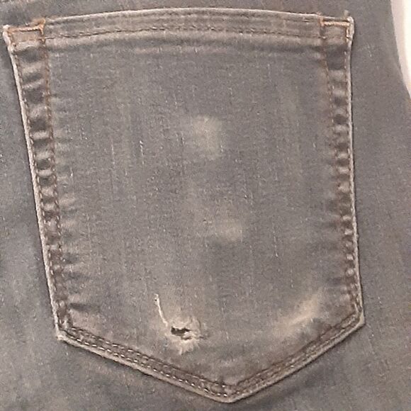 Lucky Brand Jeans Womens 8/29 Mid Rise Super Skinny Ava Dark Wash Distressed - Picture 7 of 11